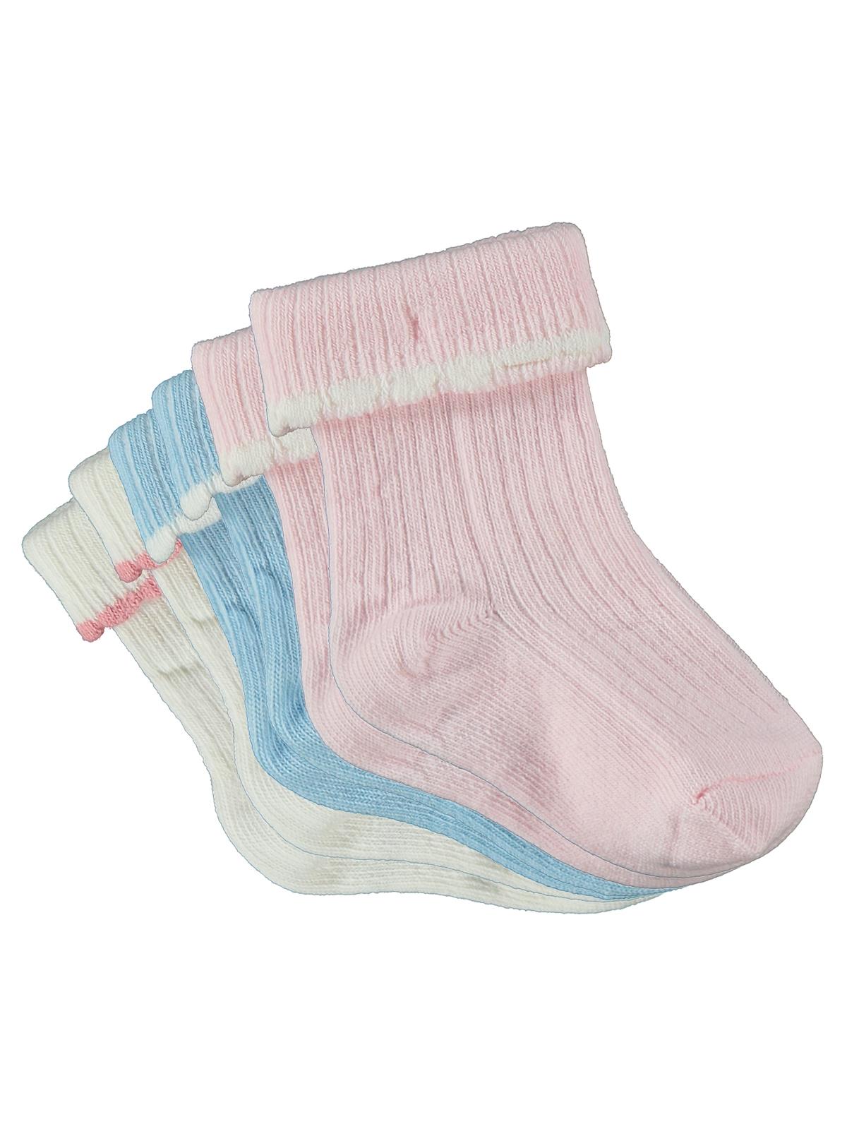 Civil Baby Beautiful Kıvrık 3'lü 6- Bebek Kız Çorap Set - Standart