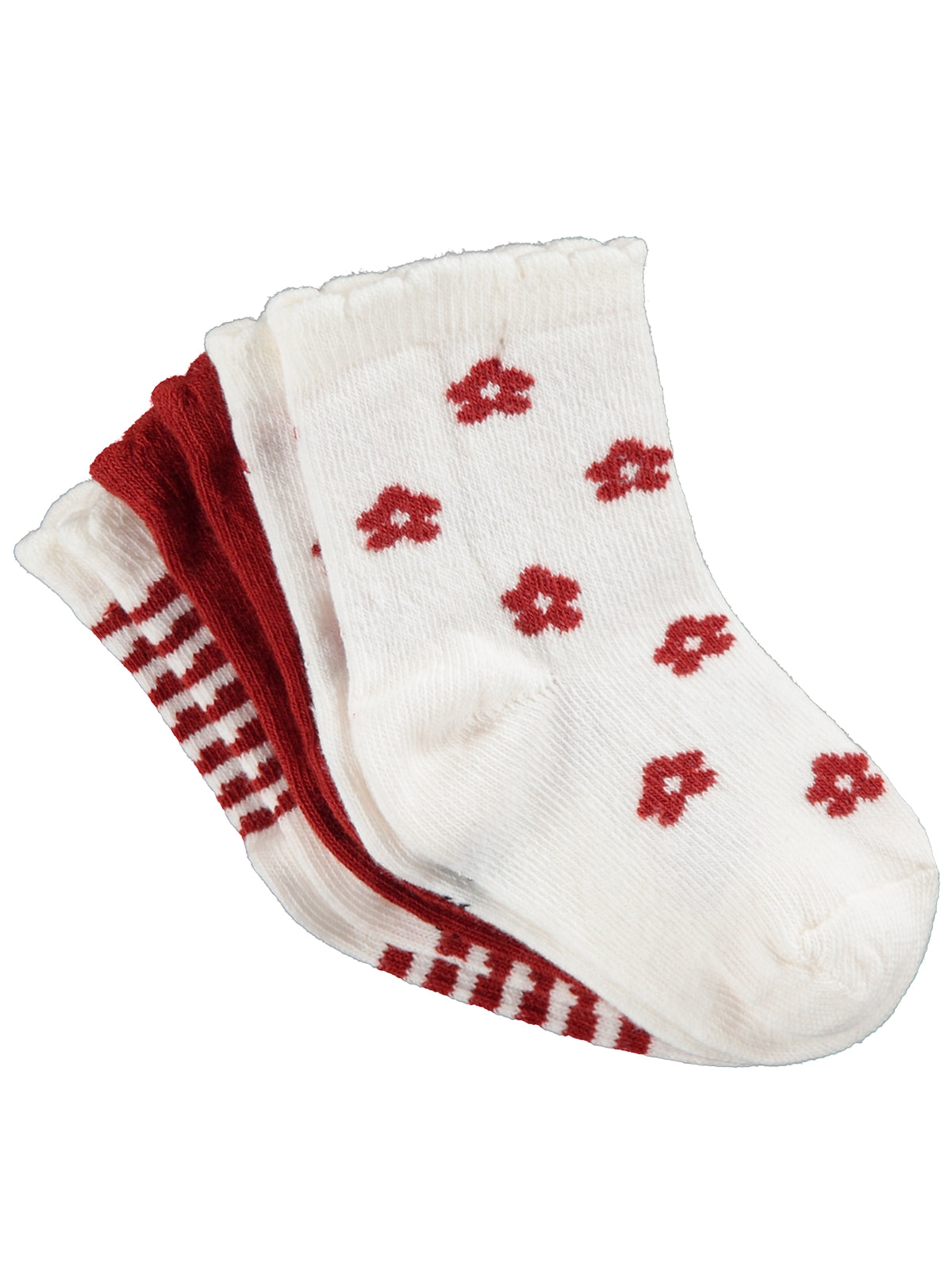 Civil Baby Flowers 3'lü 6- Bebek Kız Çorap Set