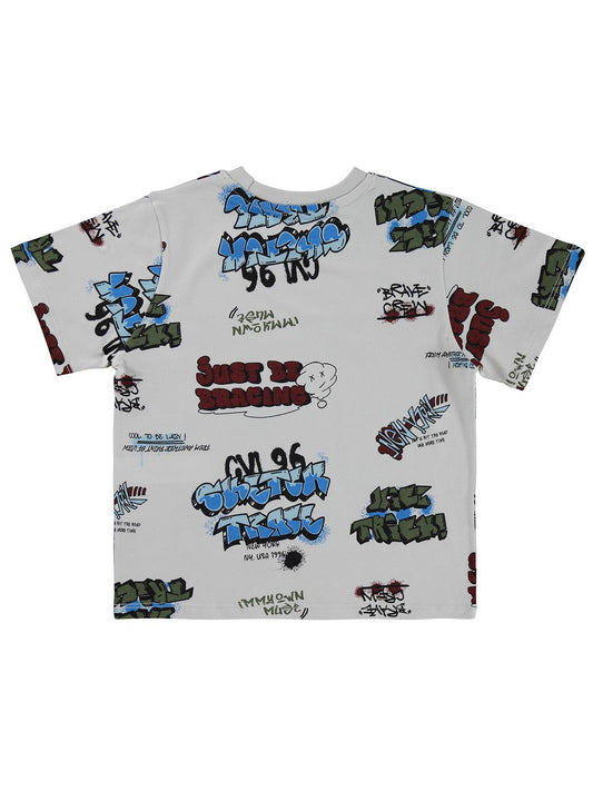 Civil Boys New York Baskılı 10-13 Yaş Tişört - Koyu Taş Rengi