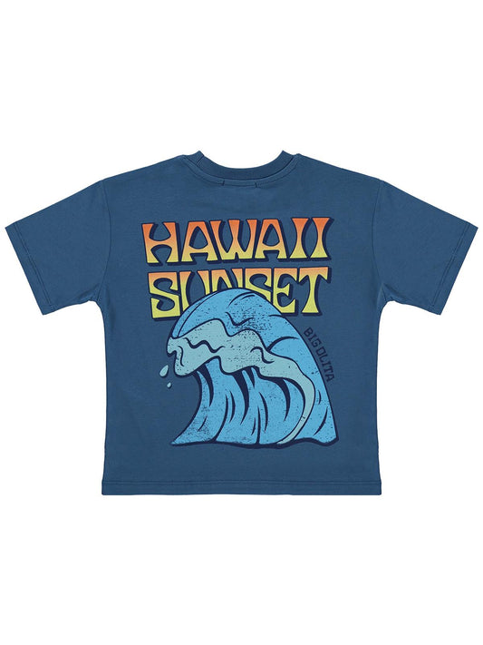 Civil Boys Hawaii Sunset Baskılı 6-9 Yaş Tişört - Yeşil