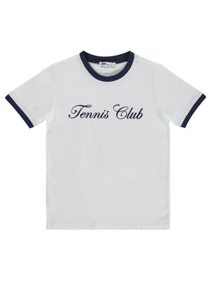 Civil Boys Tennis Club Baskılı 6-9 Yaş Tişört - Lacivert
