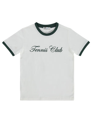 Civil Boys Tennis Club Baskılı 10-13 Yaş Tişört - Yeşil