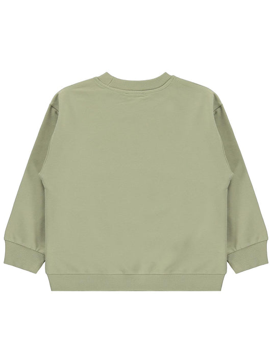 Civil Boys Erkek Çocuk Basic Sweatshirt | Fırçalı 2 İp Uzun Kol | Okul Kreş ve Günlük Kullanım - Haki