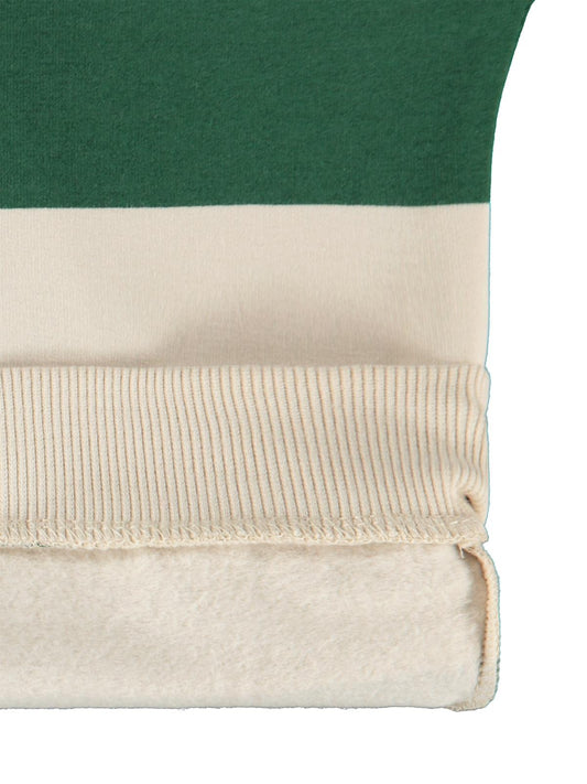 Civil Erkek Çocuk Kalın Çizgili Basic Sweatshirt | 2 İp Uzun Kol | Okul Kreş ve Günlük Kullanım - Yeşil