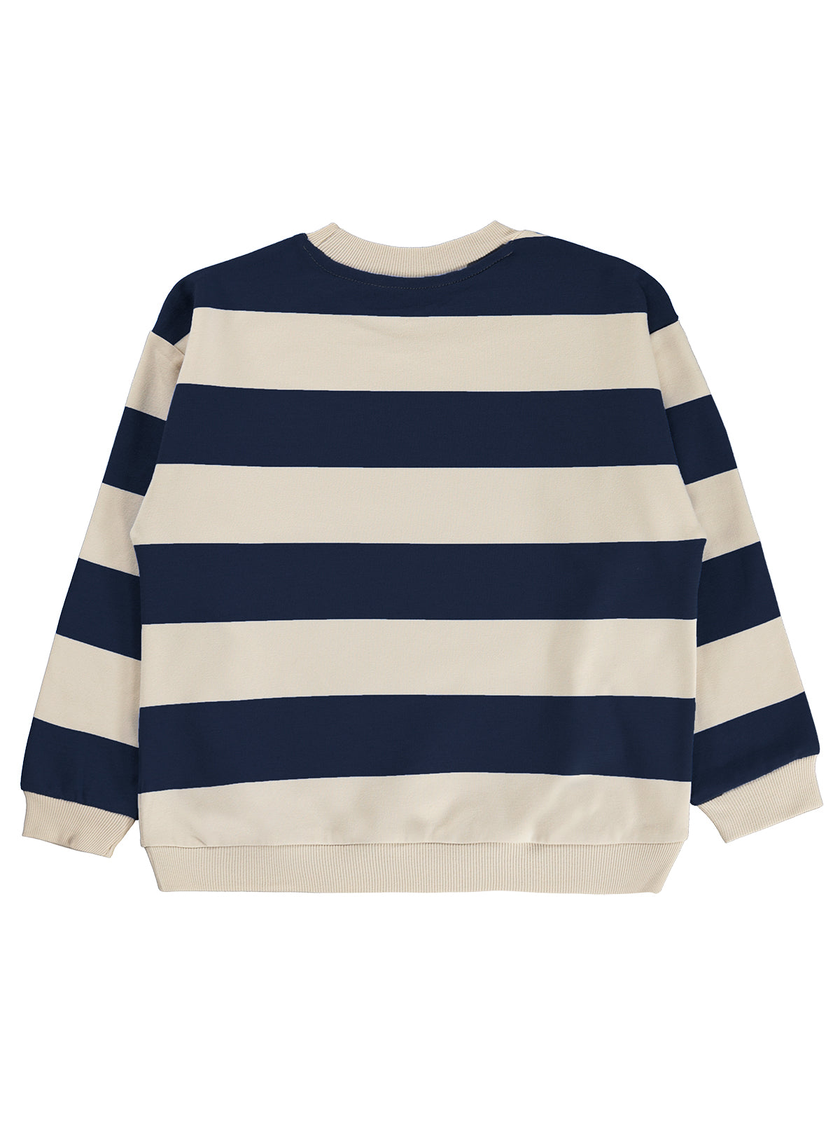 Civil Boys Kalın Çizgili Basic 10-13 Yaş Sweatshirt - Lacivert