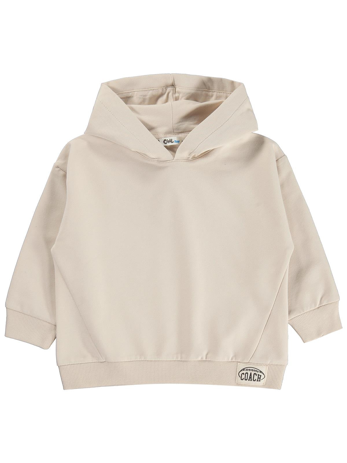 Civil Boys Basic Kapşonlu 2-5 Yaş Sweatshirt - Bej