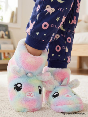 Civil Girls Unicorn figürlü Uzun 25-29 Numara Panduf - Lila