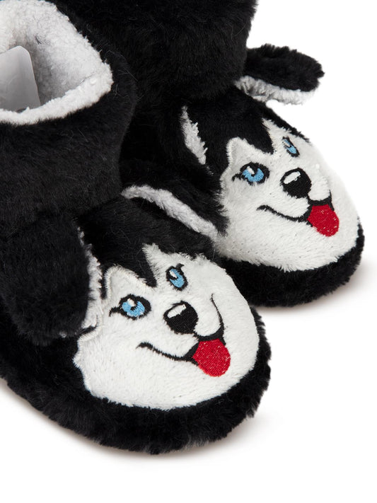 Civil Boys Köpek Figürlü Uzun 19-23 Numara Panduf - Siyah