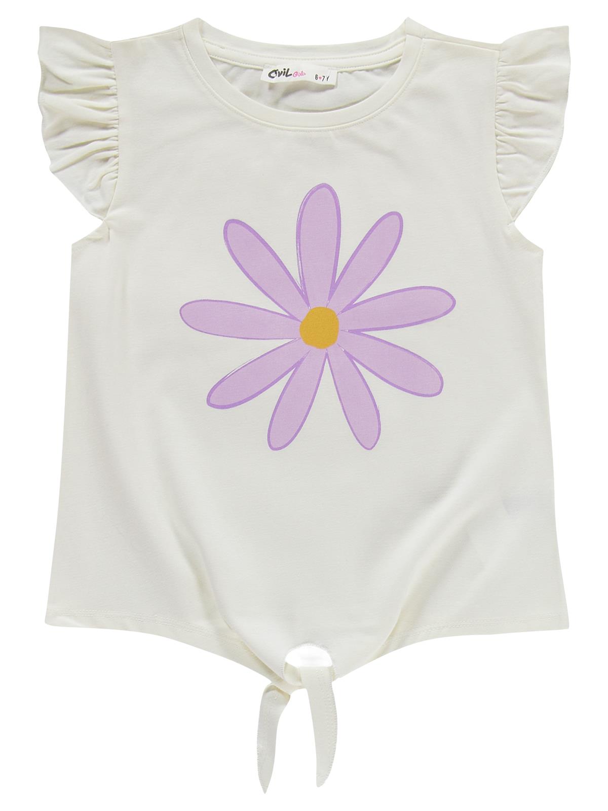 Civil Girls Papatya Desenli 6-9 Yaş Takım - Lila