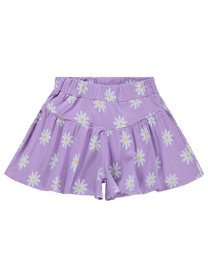 Civil Girls Papatya Desenli 6-9 Yaş Etek - Lila