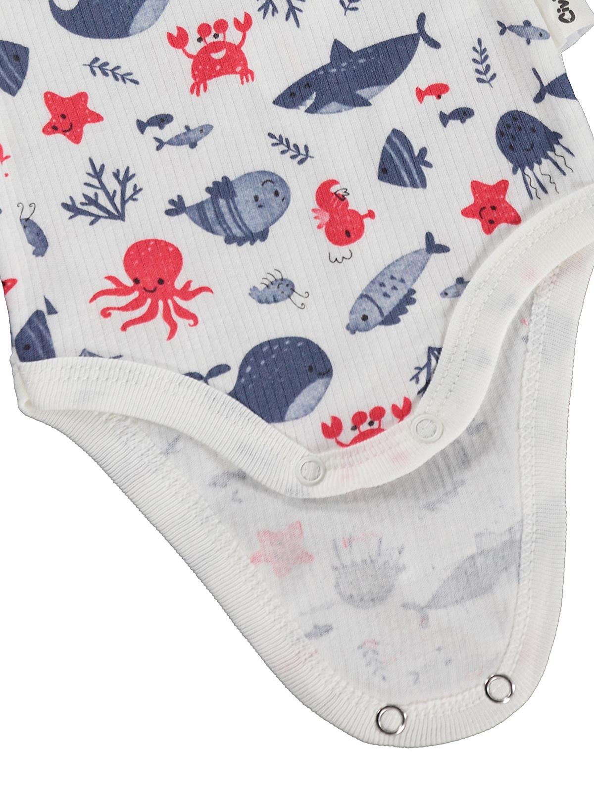 Civil Baby Balina Empirme 1-36 Ay Çıtçıtlı Badi - Ekru