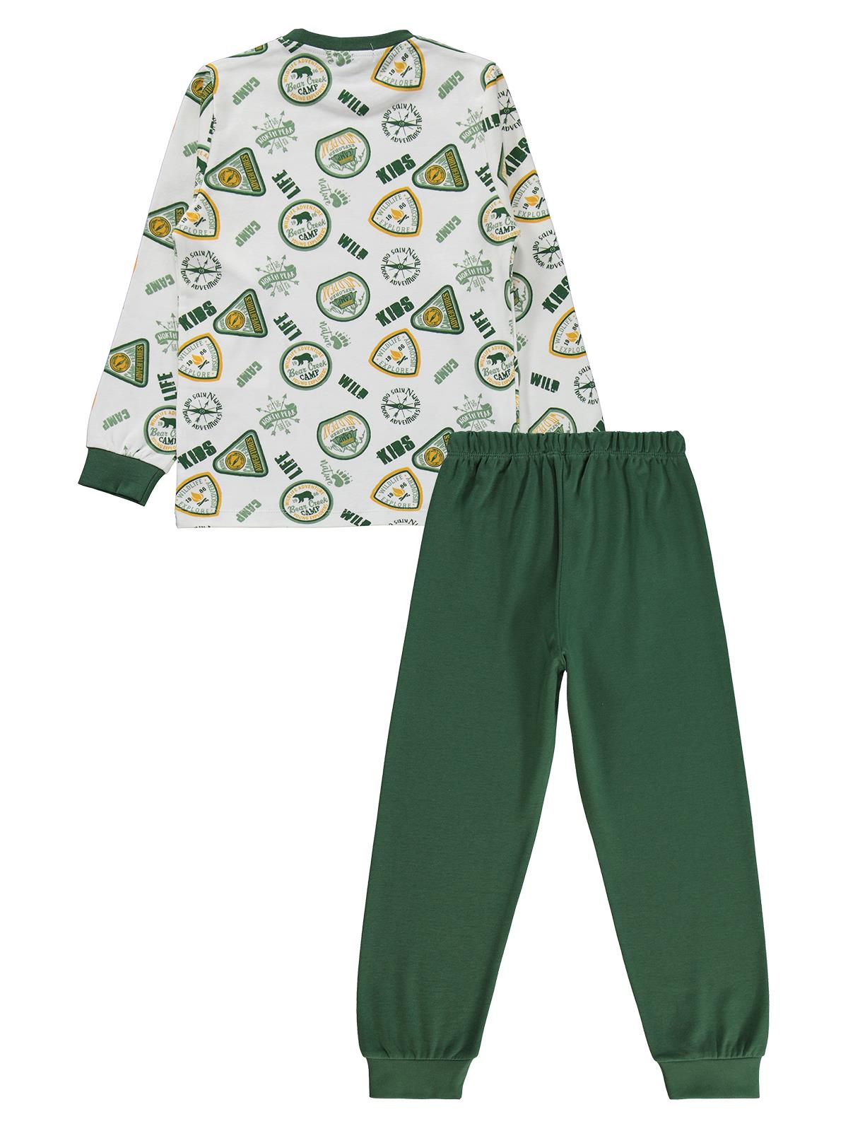Civil Boys Kids Armalar Baskılı 6-9 Yaş Pijama Takımı - Yeşil