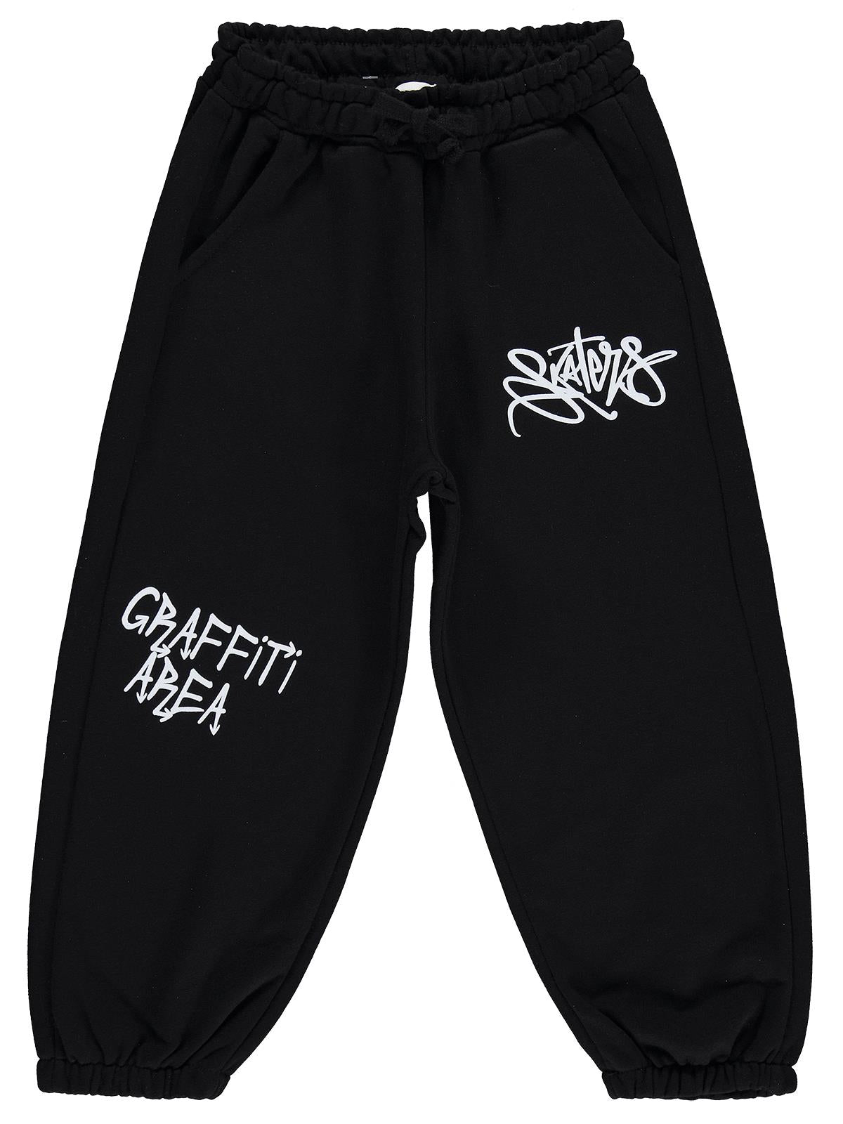 Civil Boys Skaters Baskılı 10-13 Yaş Eşofman Altı - Siyah