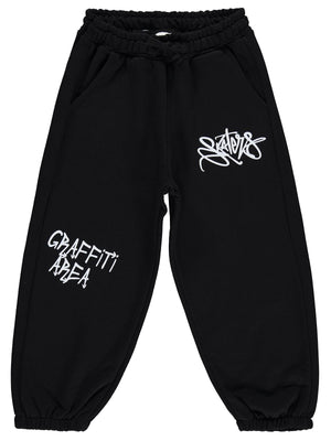 Civil Boys Skaters Baskılı 10-13 Yaş Eşofman Altı - Siyah