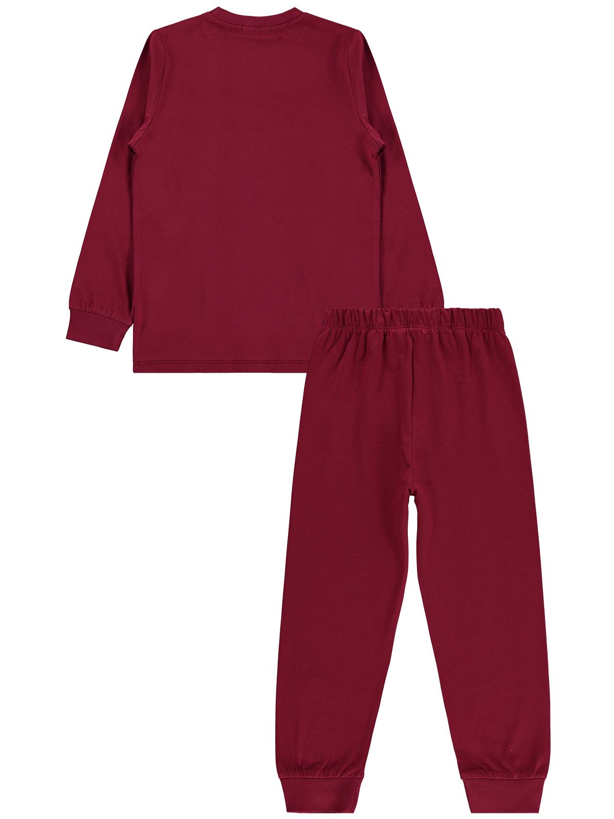 Civil Boys Create Baskılı 6-9 Yaş Pijama Takımı - Bordo