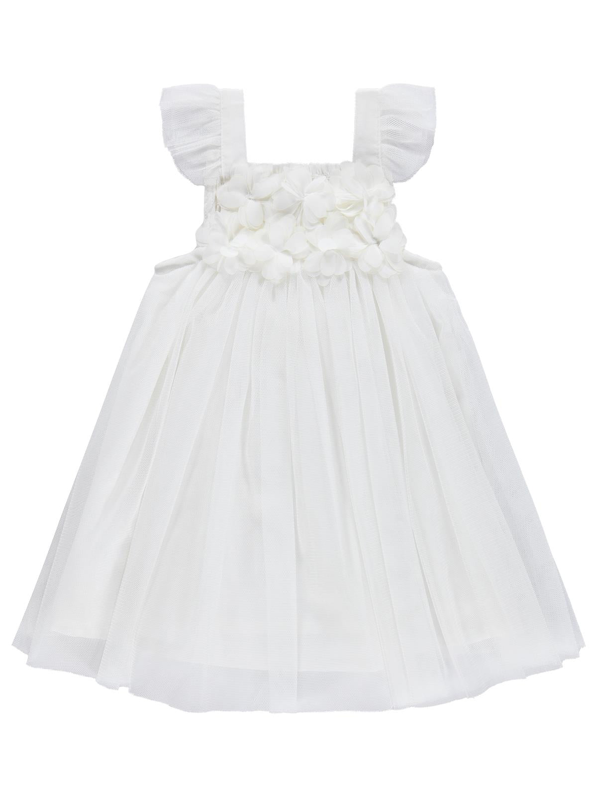 Civil Baby Askılı Tüllü 6-18 Ay Elbise - Ekru