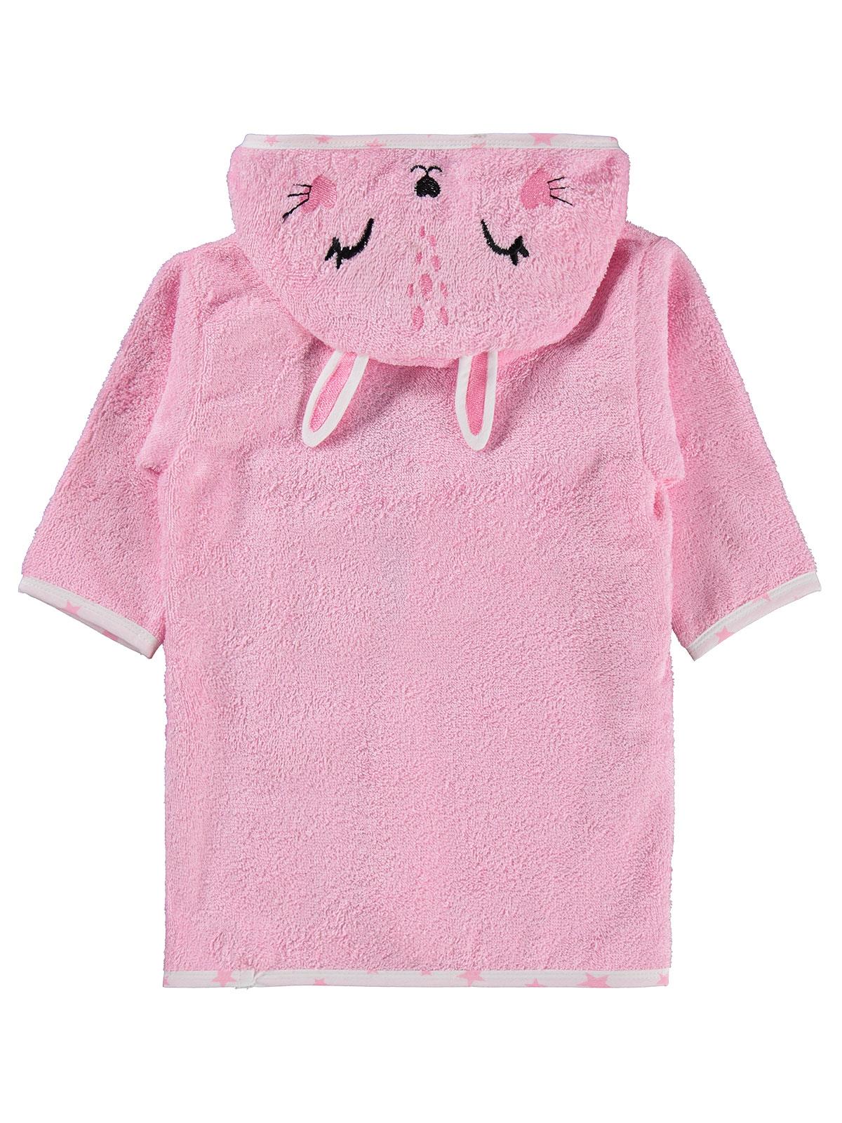 Civil Baby Tavşan Nakışlı Bornoz - Pembe