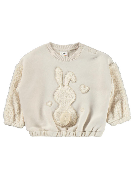 Civil Baby Tavşan Velsoft Aplike Garnili 6-18 Ay Takım - Bej