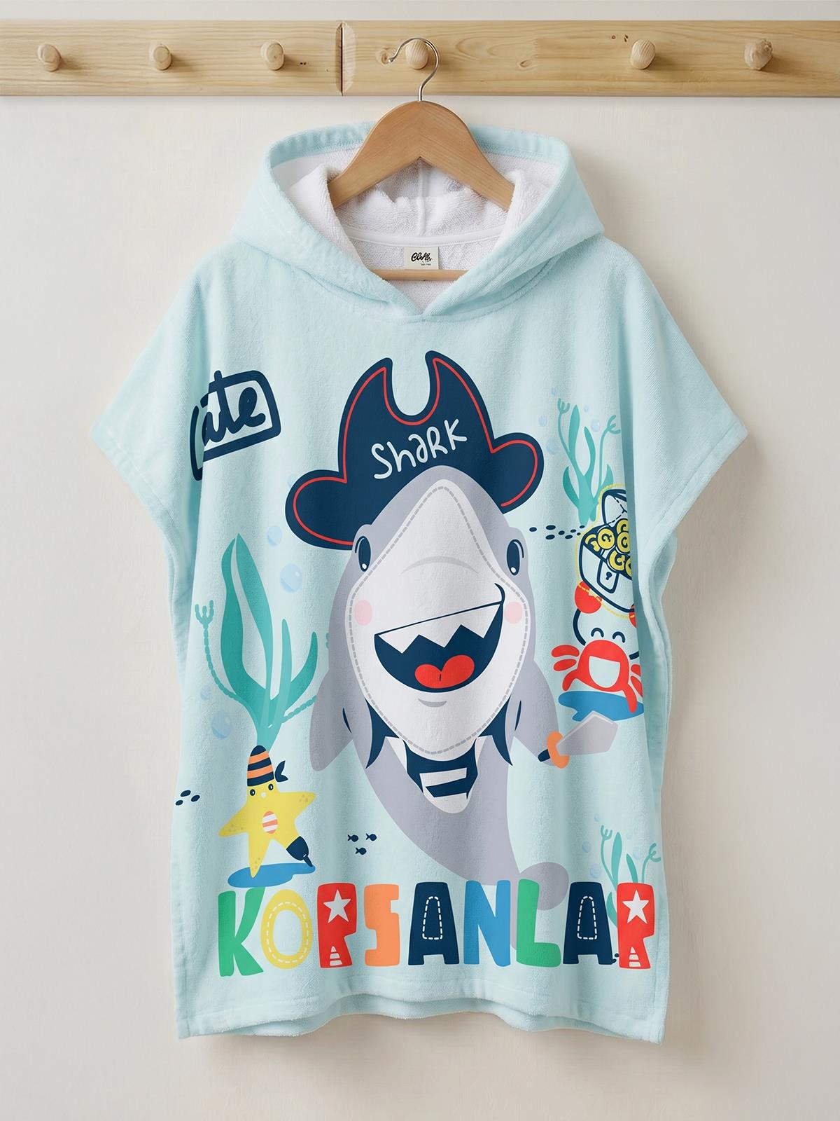 Civil Boys Korsanlar Baskılı Panço - Yeşil