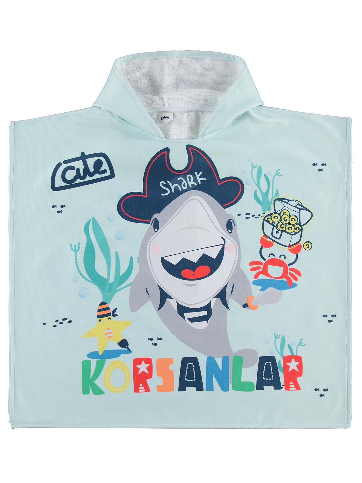 Civil Boys Korsanlar Baskılı Panço - Yeşil