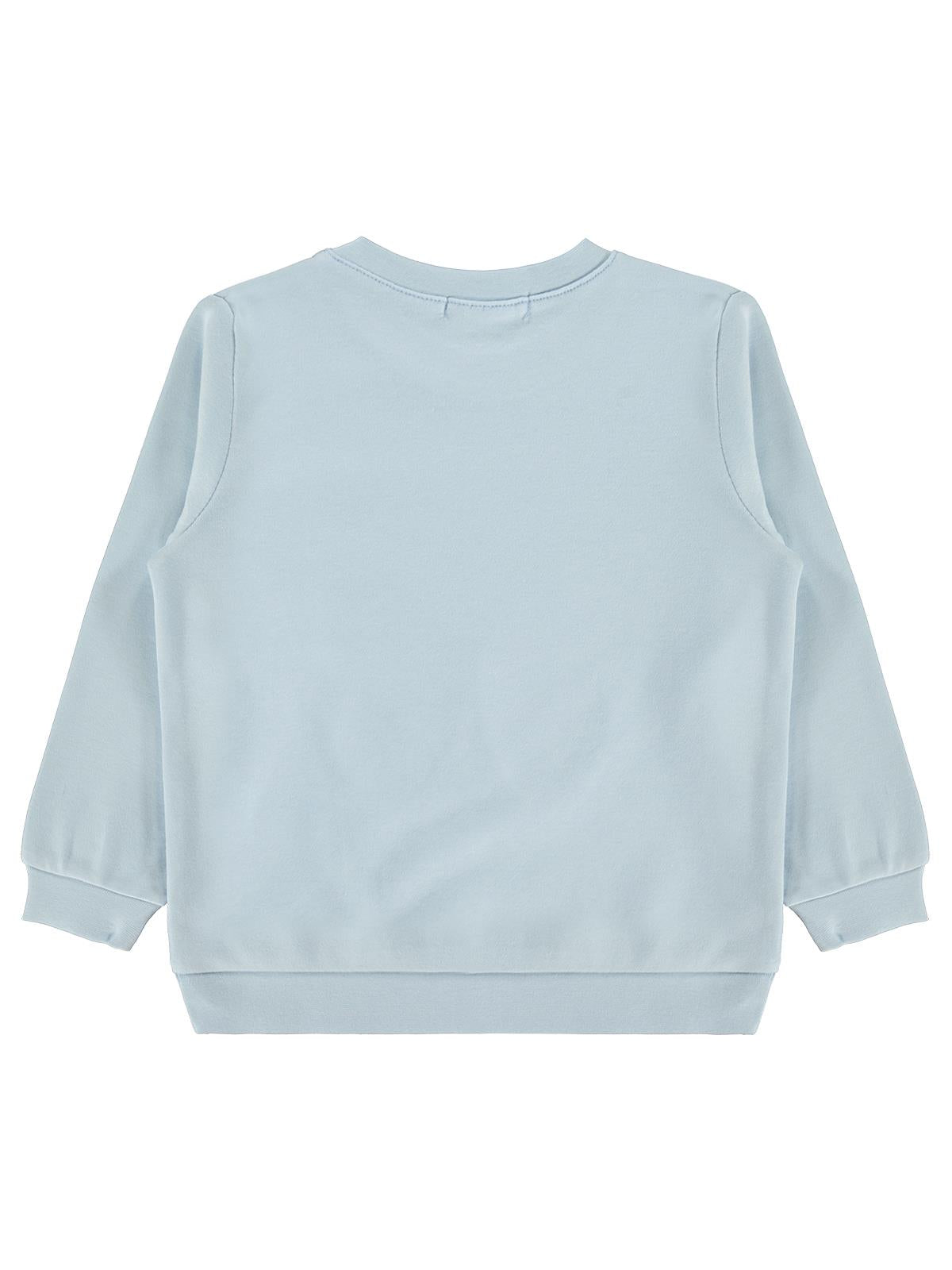 Civil Girls Kelebek Baskılı 2-5 Yaş Sweatshirt  - Mavi