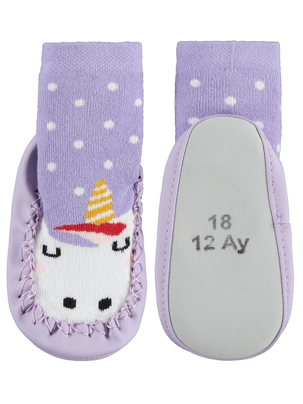 Civil Baby Unicorn Bebek Kız Havlu Çarık Çorap 18-22