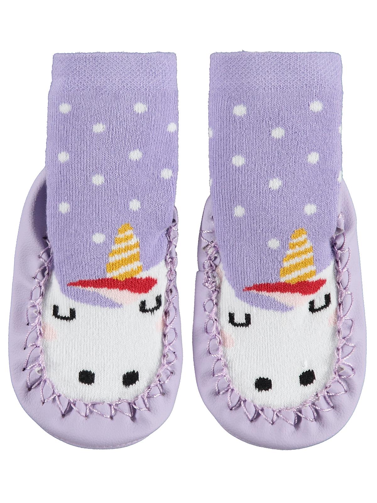 Civil Baby Unicorn Bebek Kız Havlu Çarık Çorap 18-22