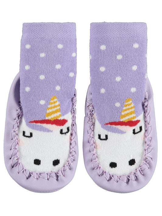 Civil Baby Unicorn Bebek Kız Havlu Çarık Çorap 18-22