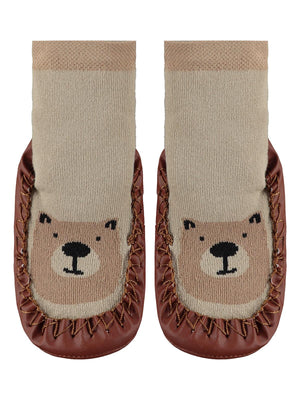 Civil Baby Bear Bebek Erkek Havlu Çarık Çorap 12-36 Ay