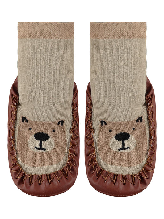 Civil Baby Bear Bebek Erkek Havlu Çarık Çorap 12-36 Ay