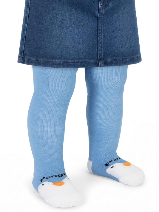 Civil Baby Pengui 6- Bebek Kız Külotlu Çorap - Mavi