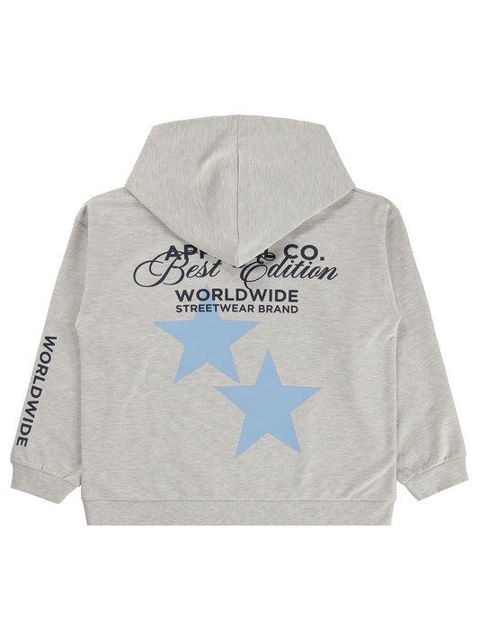 Civil Girls Yıldız Baskılı 10-13 Yaş Sweatshirt - Ekru
