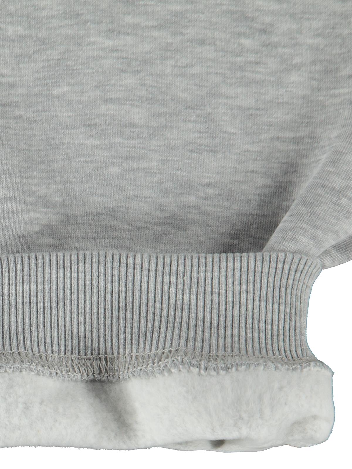 Civil Kız Çocuk Düz Sweatshirt | 3 İp Uzun Kol Bisiklet Yaka | Okul Kreş ve Günlük Kullanım - Gri