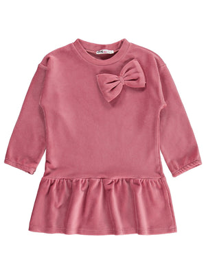 Civil Girls Fiyonk Detaylı 2-5 Yaş Elbise - Pembe