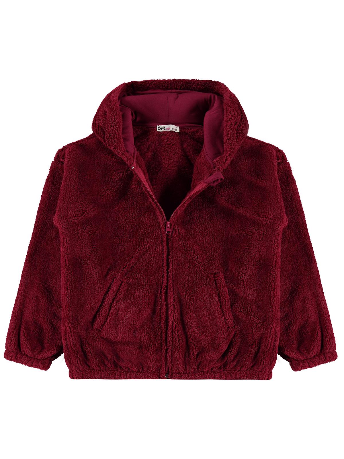 Civil Girls Welsoft 10-13 Yaş Hırka - Bordo
