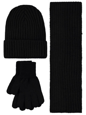 Civil Boys 10-13 Yaş Atkı Bere Eldiven Set - Siyah