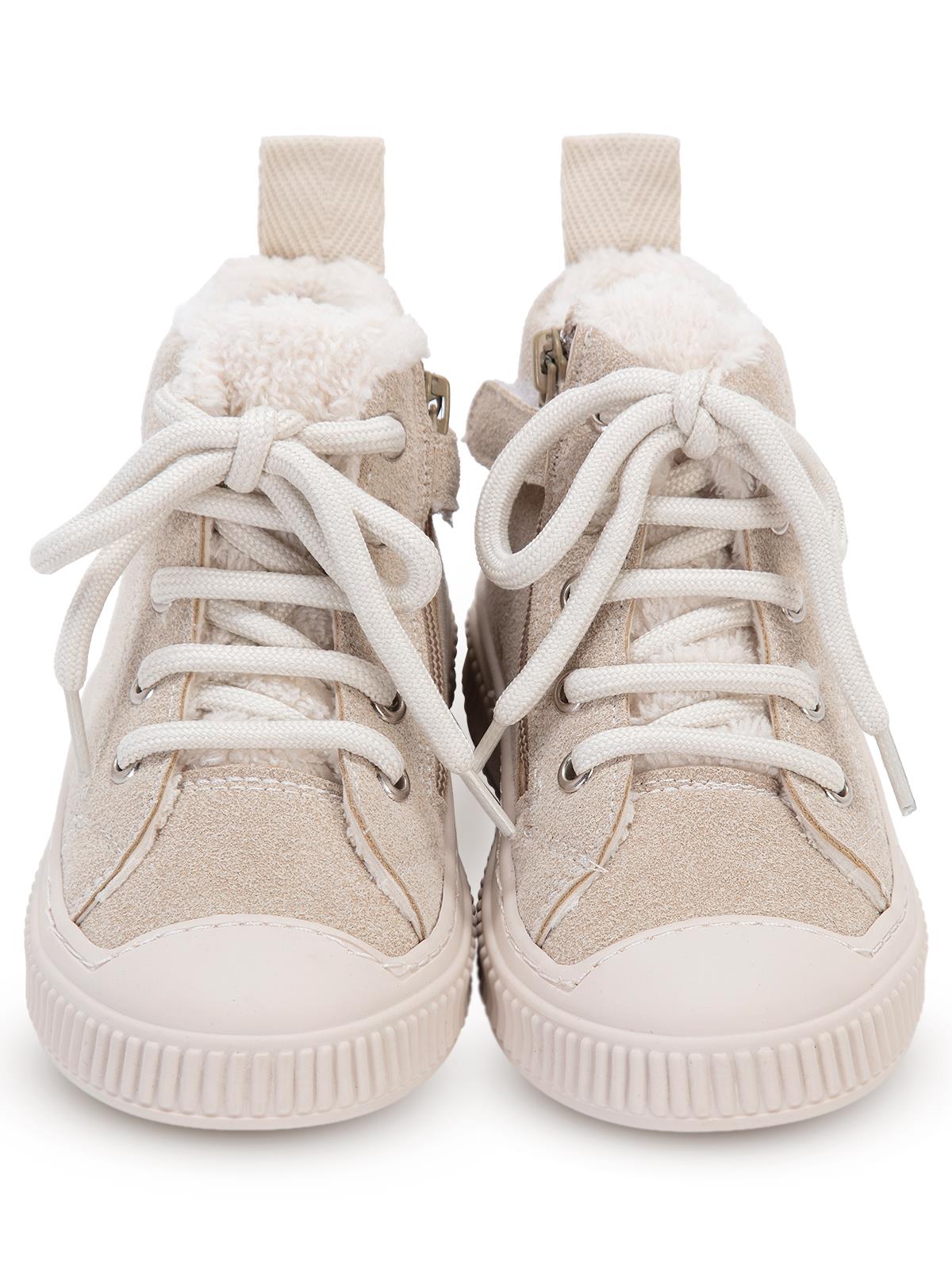 Civil Boots Kürklü Fermuarlı 32-36  Numara Bot ve Çizme - Bej