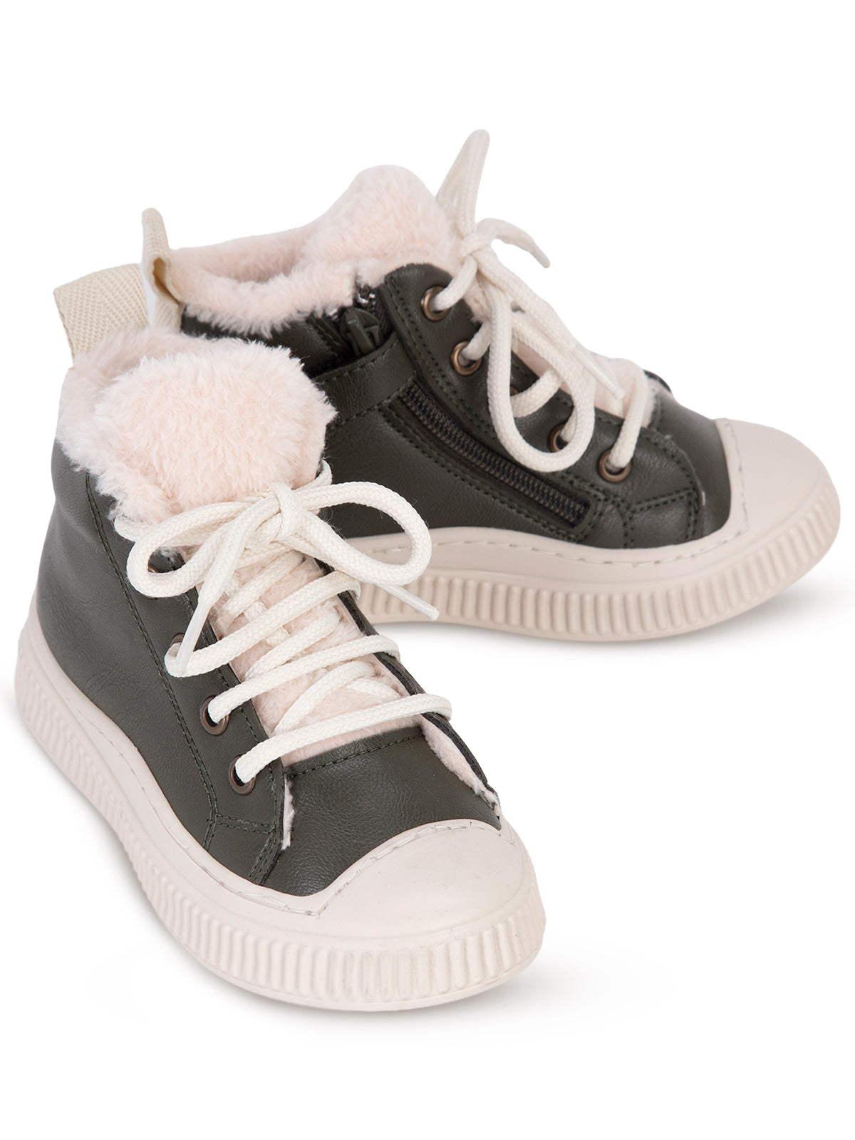 Civil Boots Kürklü Fermuarlı 32- Bot ve Çizme - Haki