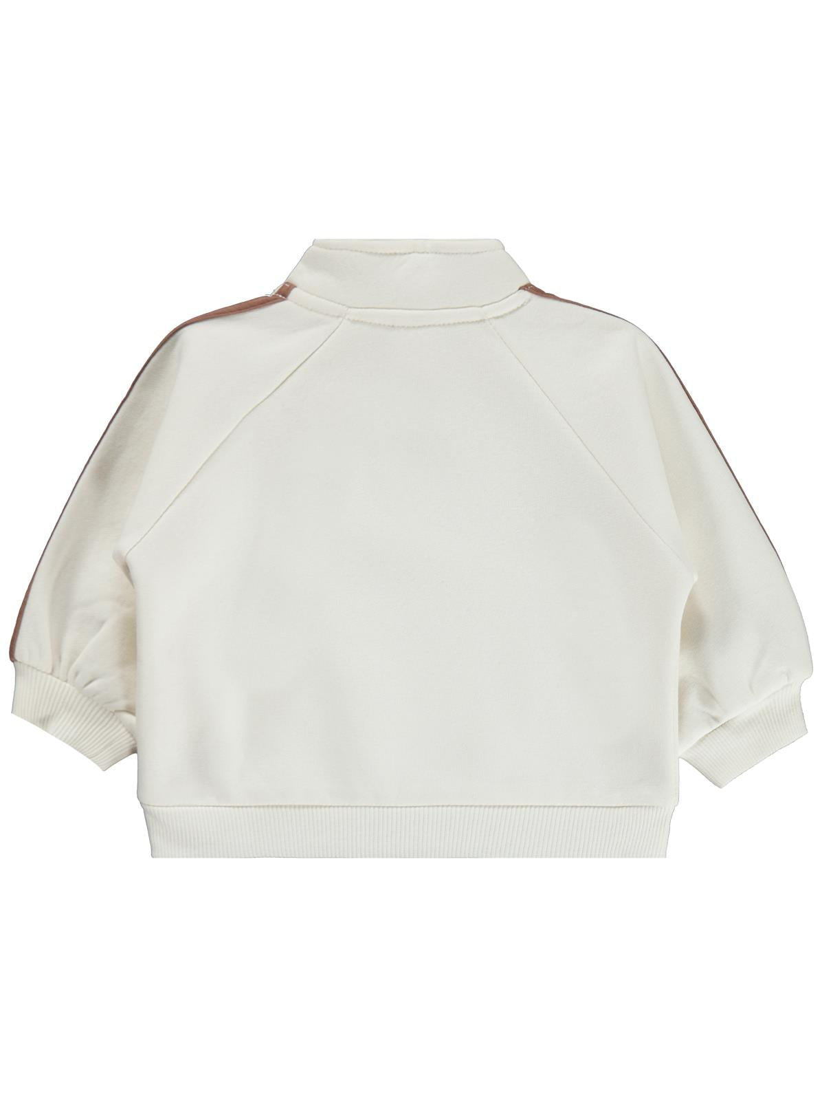 Civil Baby Yarım Fermuar 6-18 Ay Sweatshirt - Ekru
