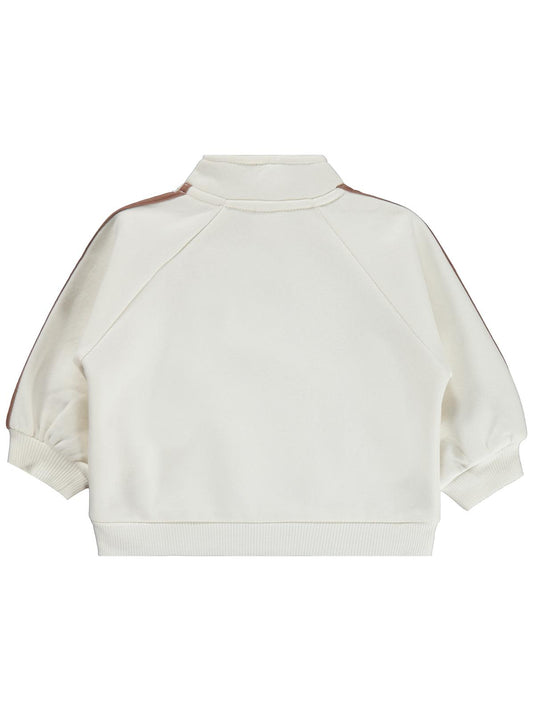 Civil Baby Yarım Fermuar 6-18 Ay Sweatshirt - Ekru