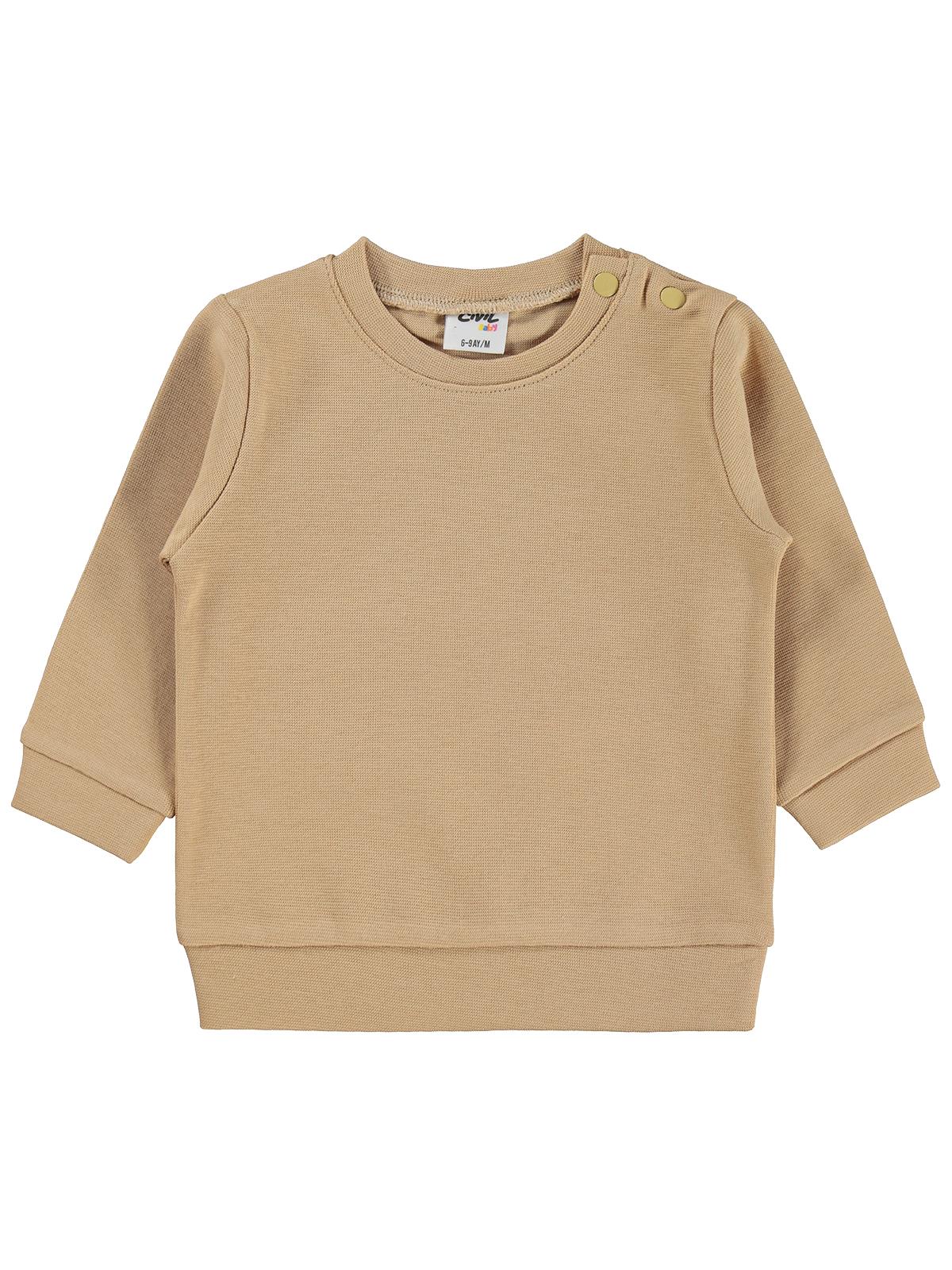 Civil Baby Düz Basic 6-18 Ay Sweatshirt - Kahverengi