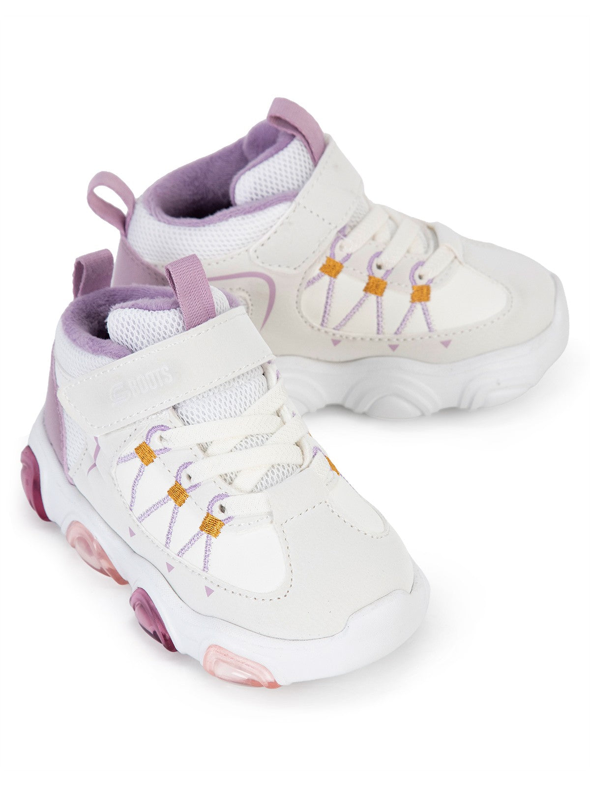 Civil Boots 23-25 Numara Işıklı Taban Bot - Bej