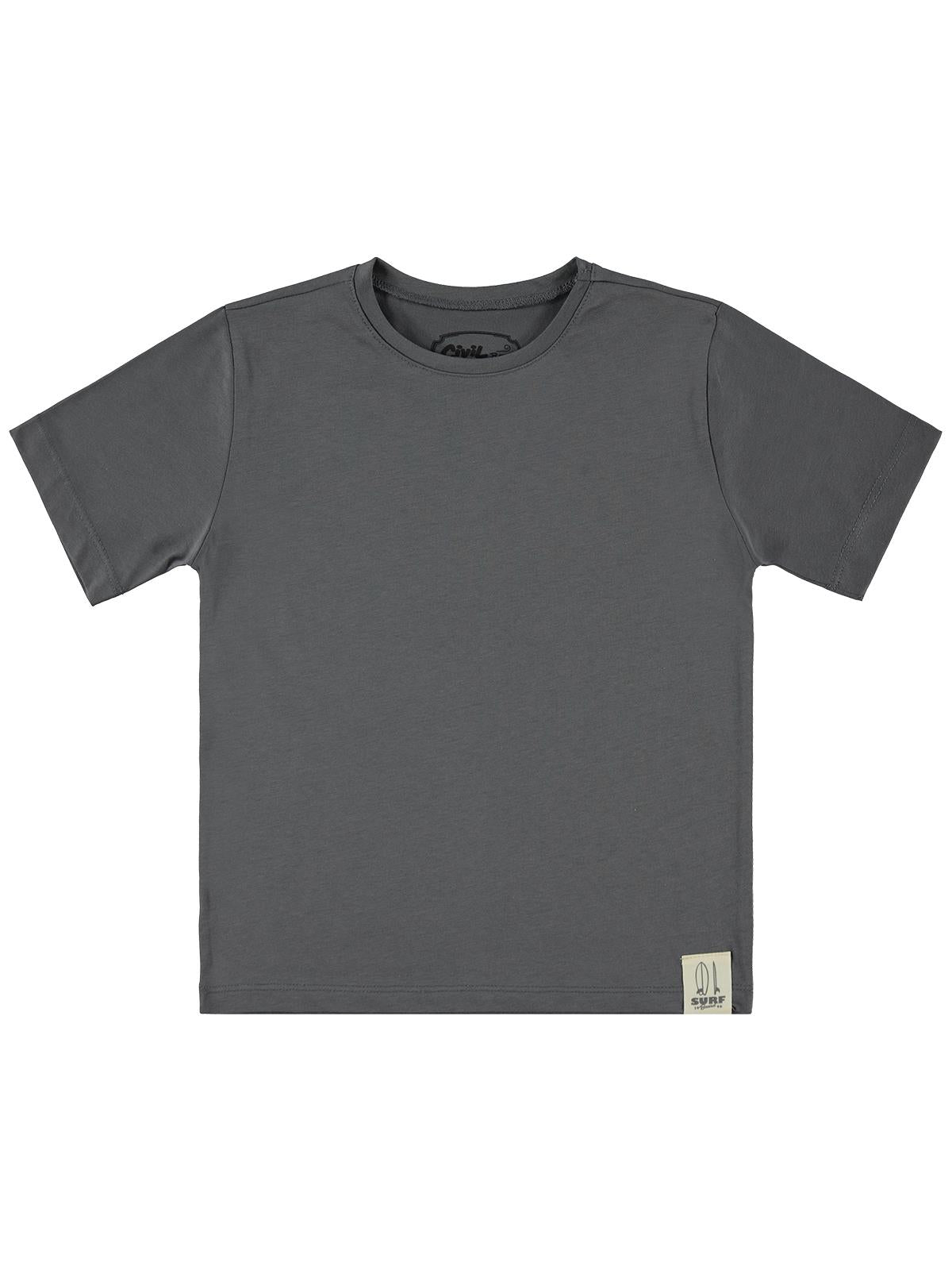 Civil Boys Basic Surf Etiketli 6-9 Yaş Tişört - Gri