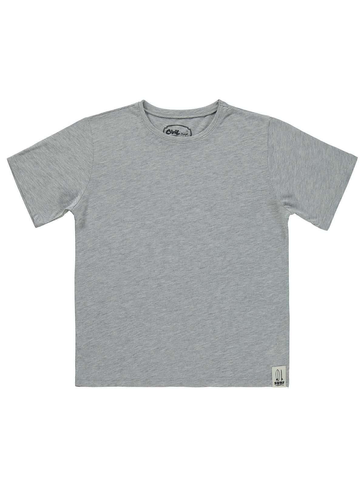 Civil Boys Basic Surf Etiketli 10-13 Yaş Tişört  - Gri