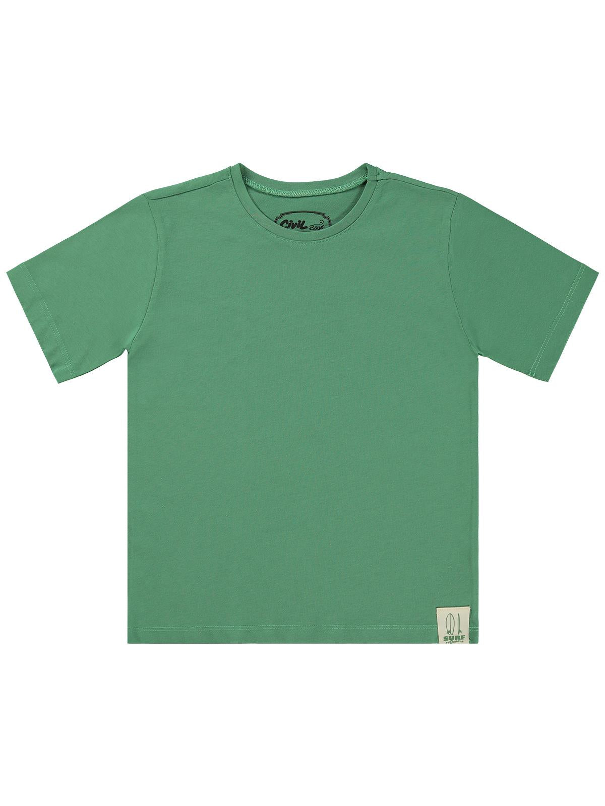 Civil Boys Basic Surf Etiketli 6-9 Yaş Tişört - Yeşil