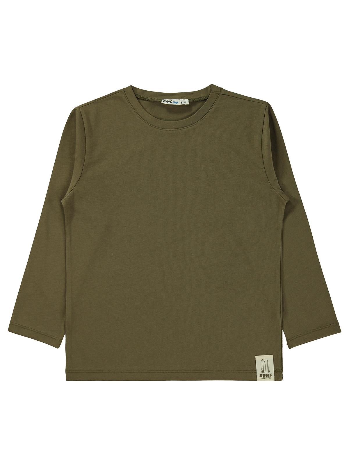 Civil Boys Basic Uzun Kol 6-9 Yaş Sweatshirt Km - Haki