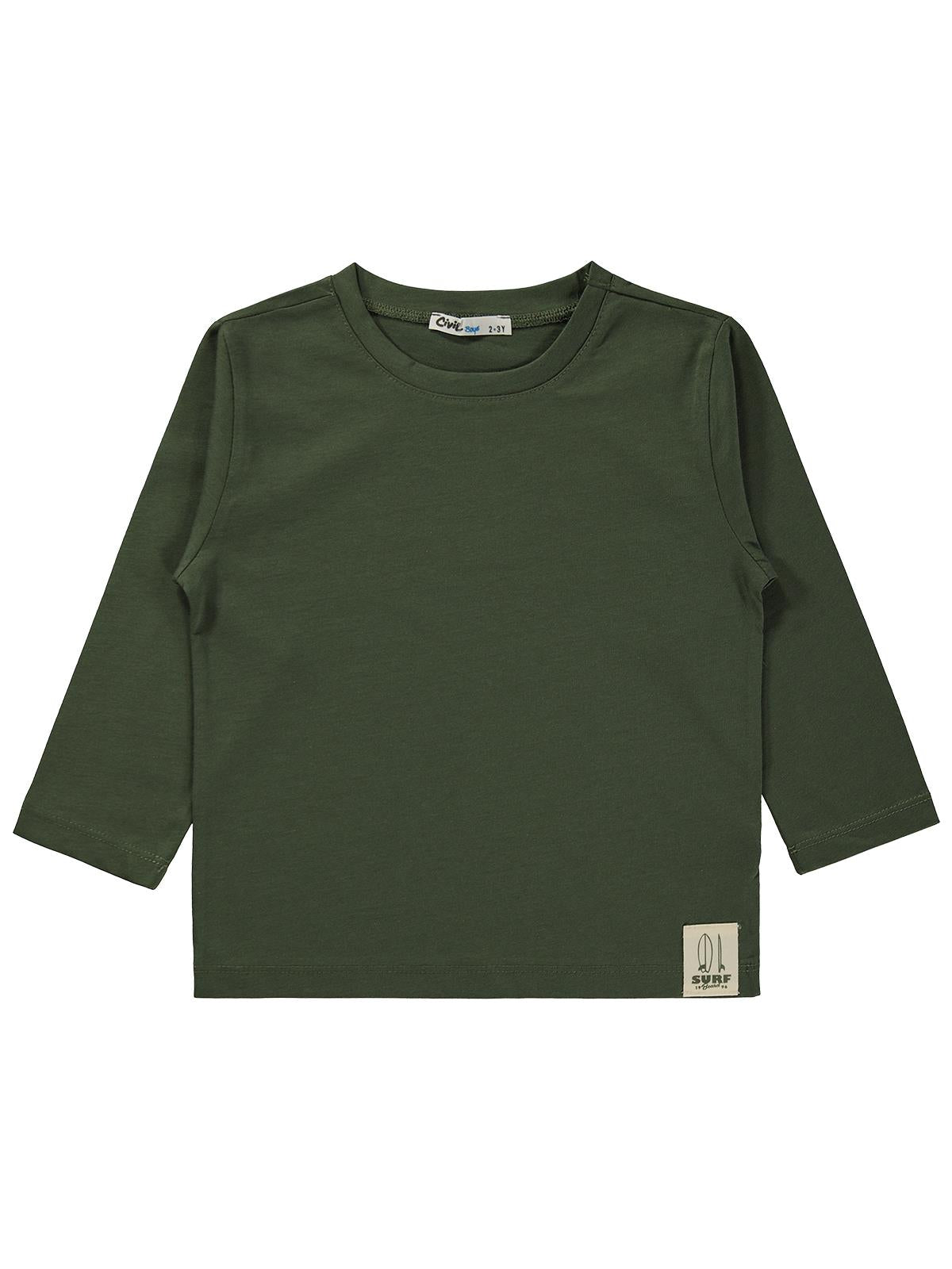 Civil Boys Basic Uzun Kol 2-5 Yaş Sweatshirt  - Haki