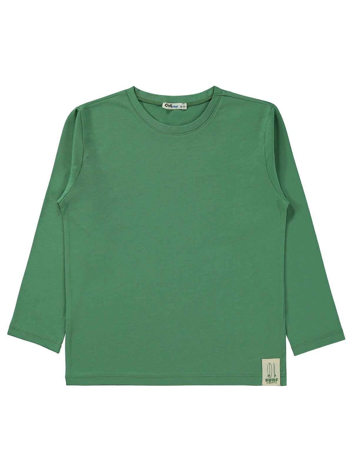 Civil Boys Basic Uzun Kol 6-9 Yaş Sweatshirt Km - Yeşil