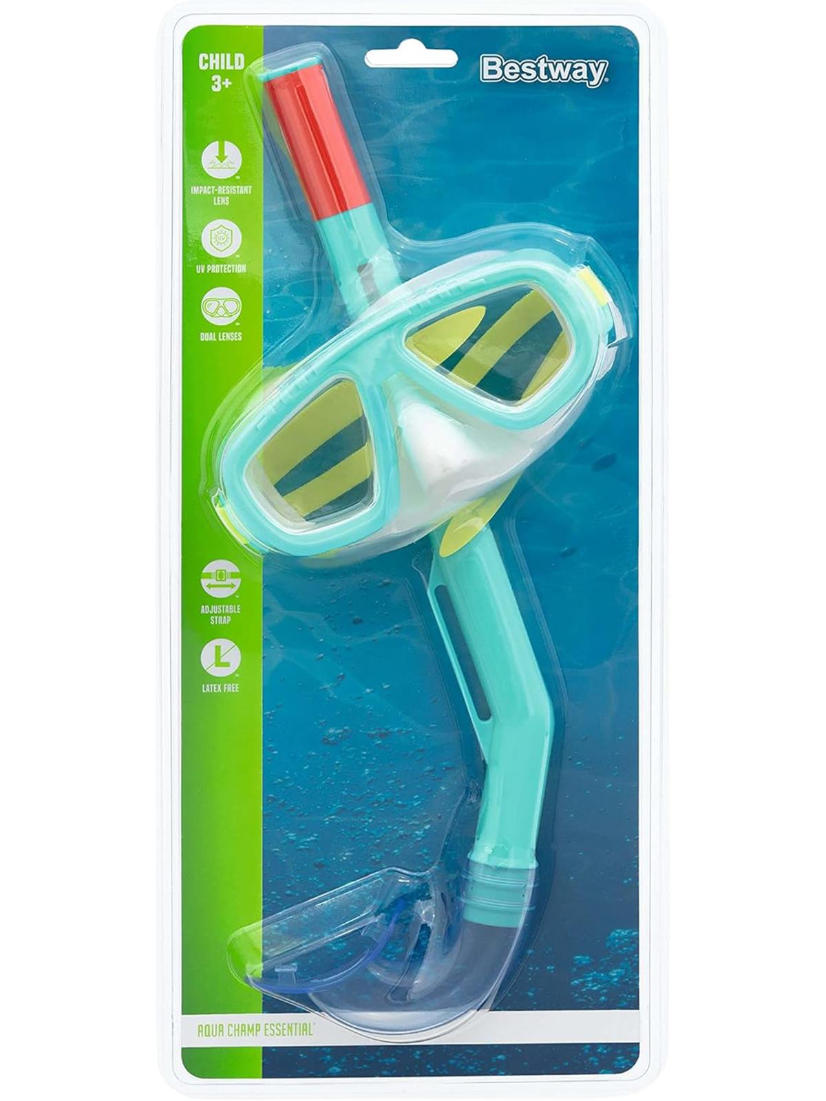 Bestway Hydro Swim Fun Maske ve Şnorkel Set 3-6 Yaş - Mavi