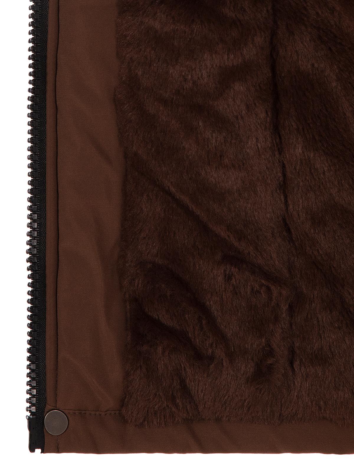 Civil Boys Kapşonu Kürklü 6-9 Yaş Mont - Kahve